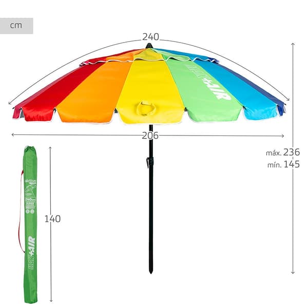 Aktive Beach Anti-wind Operas 206 Inclinable Kanssa Inclinable Masto