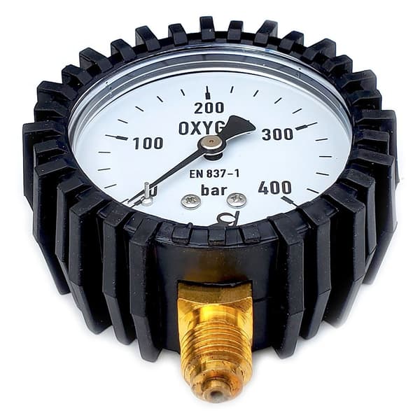 Metalsub Tekninen Hapenpainemittari 0-400 Bar 63 Mm Musta 63 mm