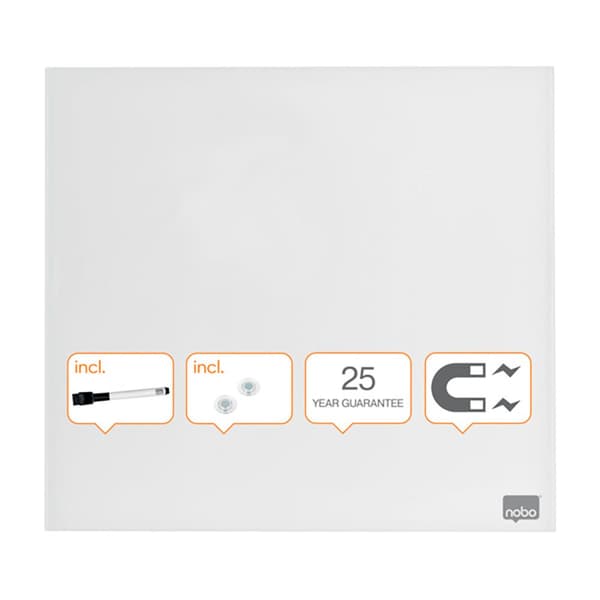 Nobo Magnetisk Whiteboard I Glas 30x30 Cm