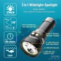 Miniatyrbild 2 av 4: Divepro M27 V2 Dyklampa Silver 3700 Lumens