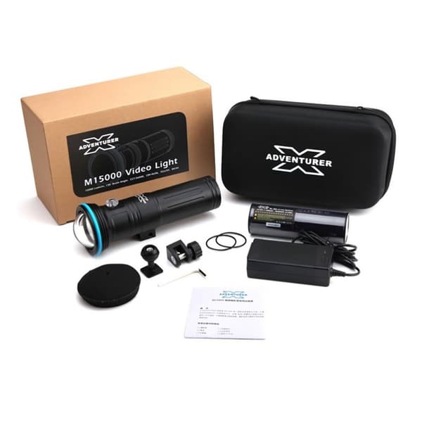 X-adventurer M15000 Video Dyklampa Svart 15000 Lumens