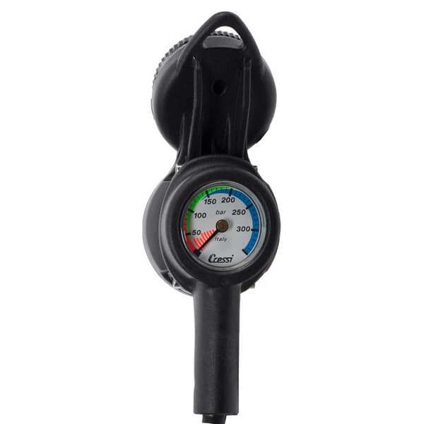 Cressi Donatello 3 Minimanometer&compass Konsoli Hopeinen