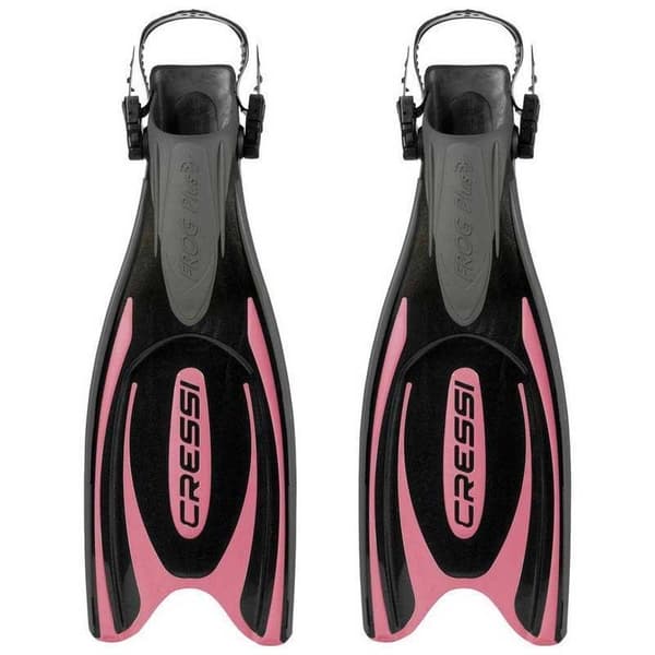 Cressi Dykfenor Frog Plus Svart,Rosa EU 35-38