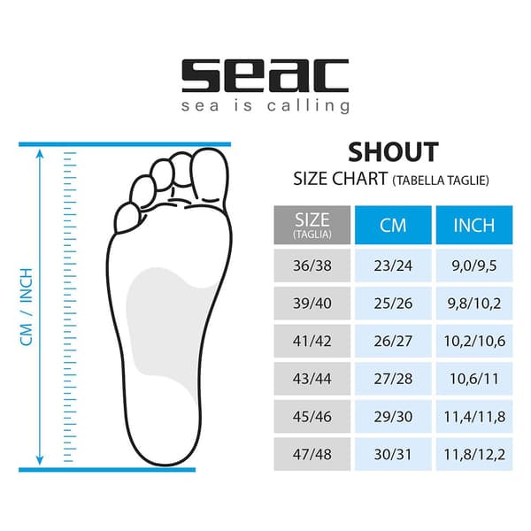 Seacsub Spearfishing Finner Shout S700 Sort EU 39-40