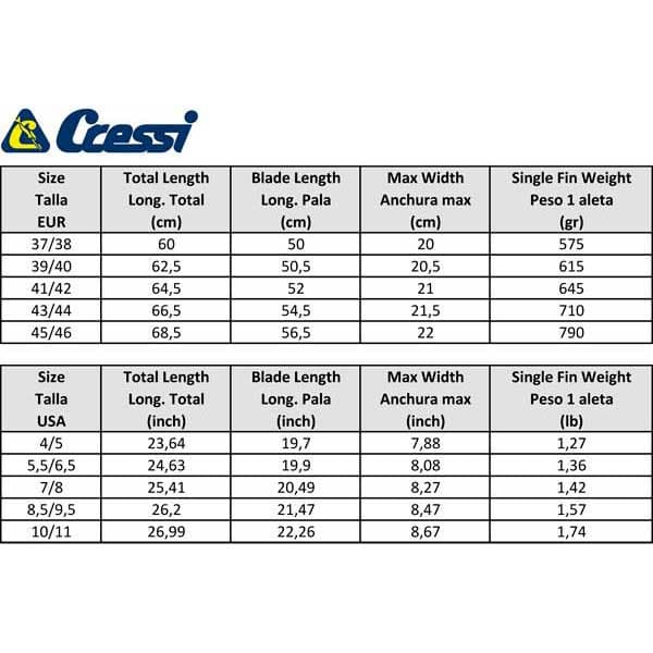 Cressi Finner Pro Star Sort EU 45-46