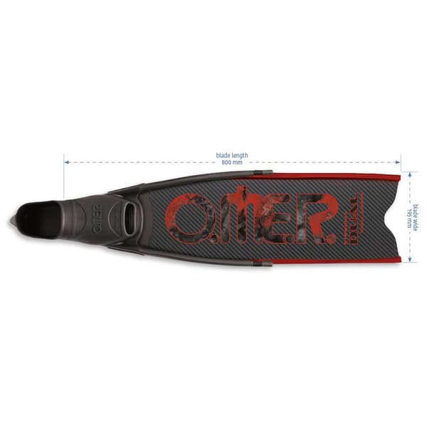 Omer Spearfishing Finner Stingray Dual Carbon Sort EU 47-48