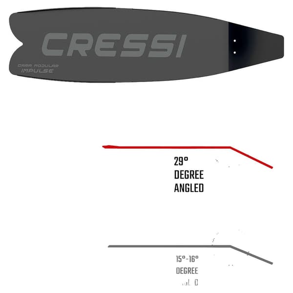 Cressi Spearfishing Finner Gara Modular Impulse Blå EU 36-37