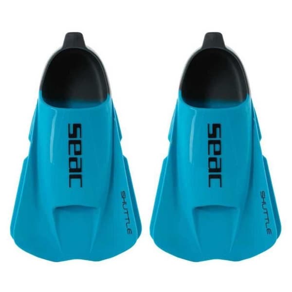 SEAC Shuttle Flex Korta fenor 100 % silikon Unisex-Vuxen- Ljusblå- 38-39
