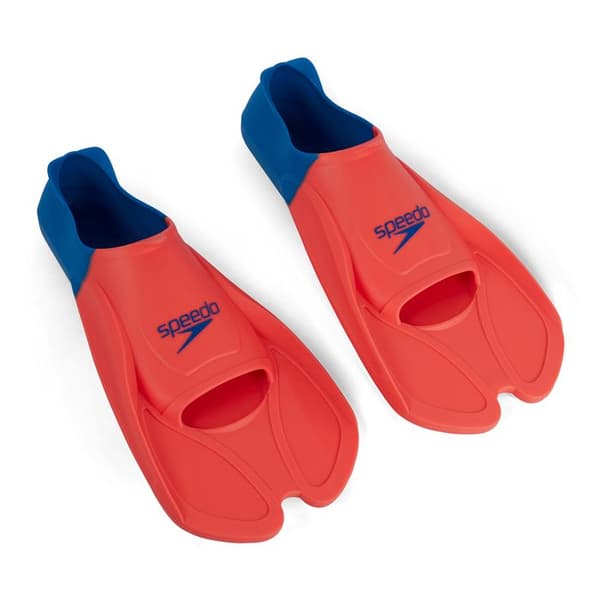 Träningsplattor - Speedo - Träningsfena - Fluro Tangerine/Pool Blue - 100% Silikon - Man