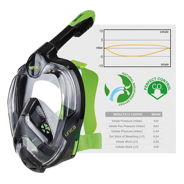 Seacsub Snorkel Maske Unica Orange,Sort L-XL
