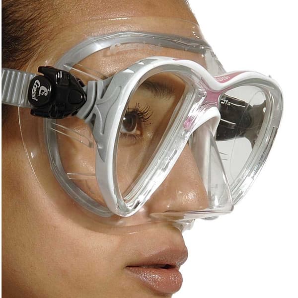 Cressi Dykkermaske Big Eyes Evolution Crystal Transparent,Rosa