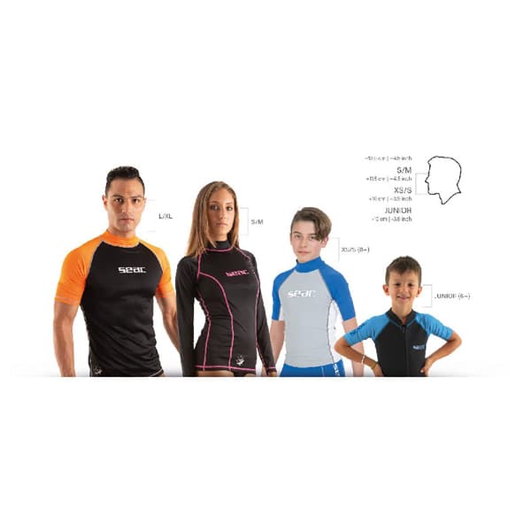 Seacsub Snorkelmask Junior Libera +10 Orange,Svart XS-S