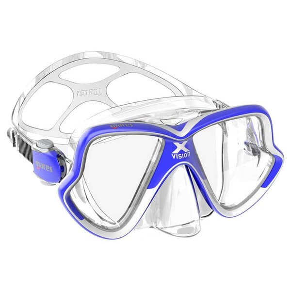 Mares Mask X-vision Mid 2.2 Durchsichtig,Blå