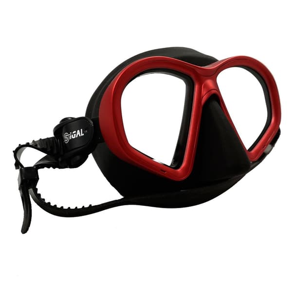 Sigalsub Spearfishing Maskera Metal Röd
