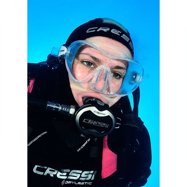 Cressi Rammeløs Dykkermaske F1 Rosa