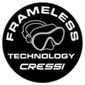 Miniatyrbillede 3 af 6: Cressi Rammeløs Dykkermaske F1 Sort