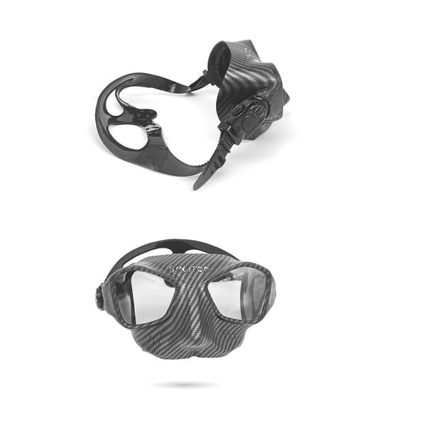 Spetton Storm Silicone Harpunfiskeri Maske Sort