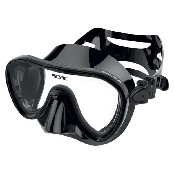 SEAC Salina MD STL dykmask i silikon för män, kvinnor och barn, perfekt för snorkling unisex-ungdom, svart, medium