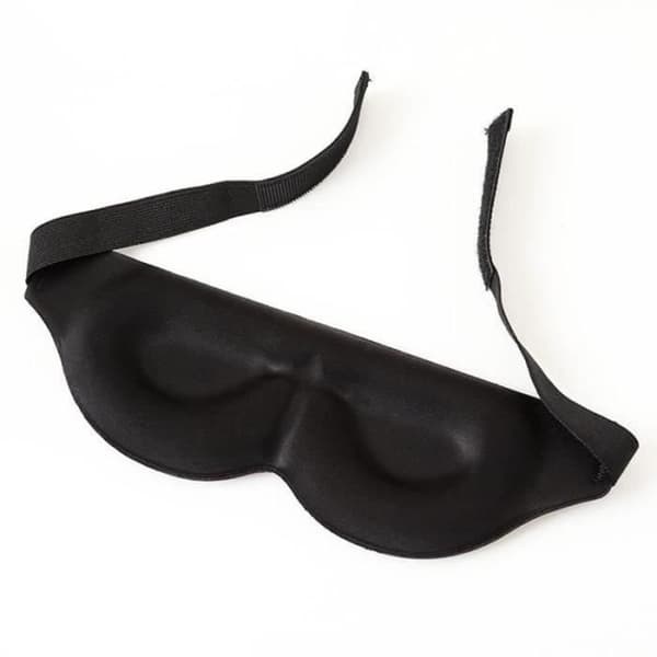 BG07600-3D Contoured Fit sömnögonmask och ögonbindel, konkav gjuten nattsömnmask-svart