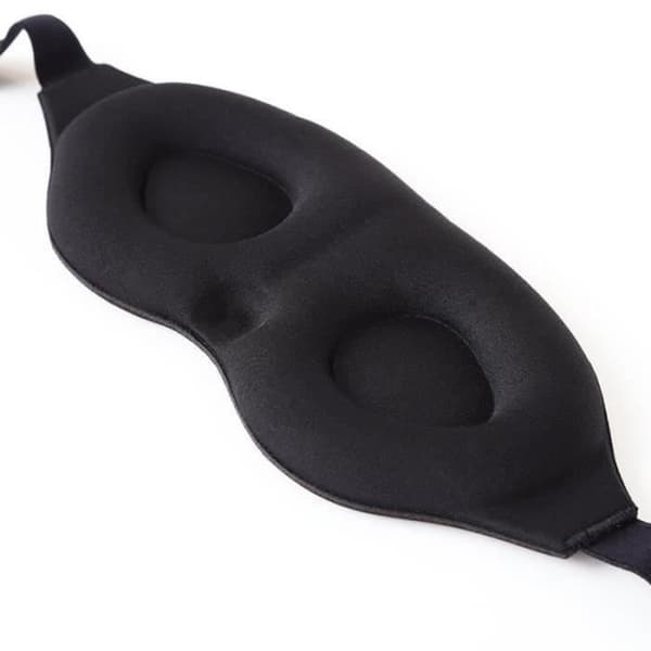 BG07600-3D Contoured Fit sömnögonmask och ögonbindel, konkav gjuten nattsömnmask-svart