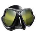 Miniatyrbild 1 av 2: Dykmasker - MARES - X Vision Ultra Ls Mirror - Dubbel silikonrock - Gyllene och silverfärgade spegelglas