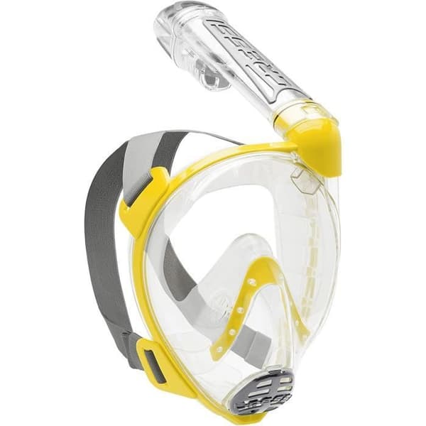 Heltäckande dykmask - Cressi - Duke - M/L - Transparent/Gul - Högt komfort