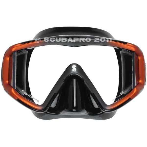 Mask 1 lins Crystal VU Scubapro - Färg:ORANGE