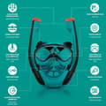 Miniatyrbild 3 av 6: Full Face Dyk Mask med Snorkel för vuxna Bestway Flowtech storlek L-XL med 180° Full Vision