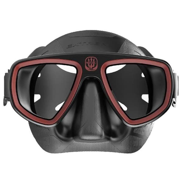Dykmask - SEAC - Extreme 50 - Svart-Röd - Glass i härdat glas - One size