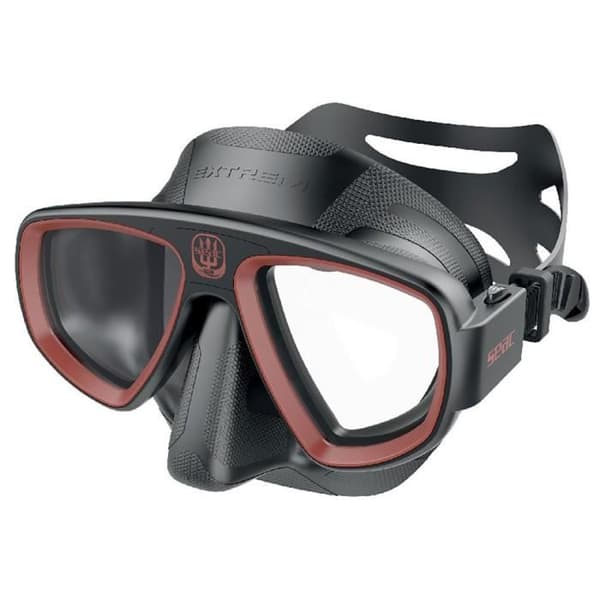 Dykmask - SEAC - Extreme 50 - Svart-Röd - Glass i härdat glas - One size