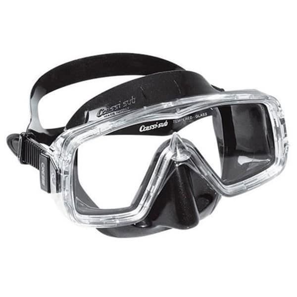 Mask - CRESSI - Sirena Dark - Enkelglas - Svart silikon - Blandade vuxna
