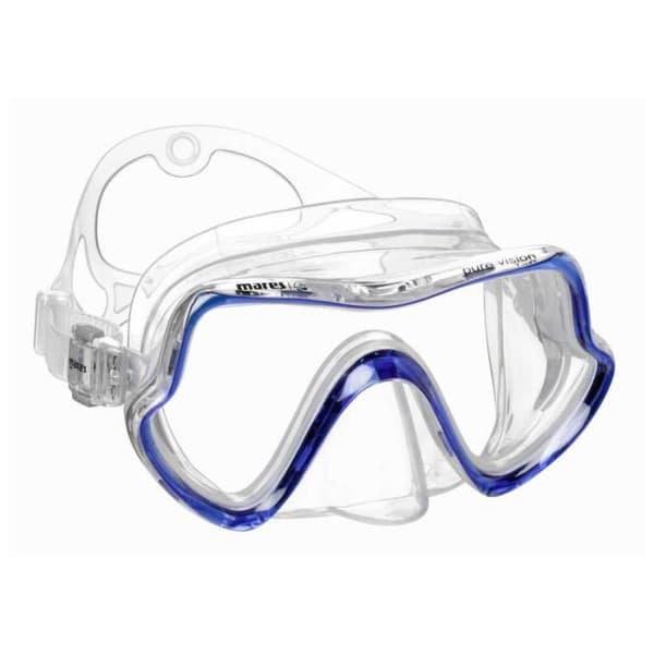 Mares Masque Aquazone Pure Vision - Snorkelmask för Vuxna - Unisex - Transparent Blå