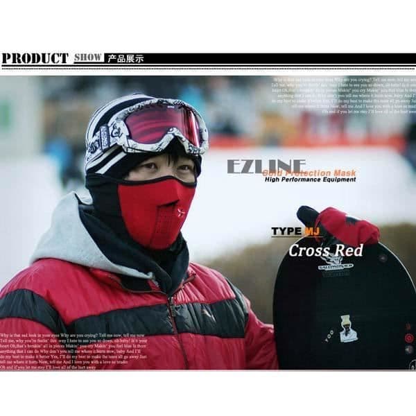 Varm ansikte halsmask Paintball Bike Motorcykel Anti Cold Mask red_poi4942