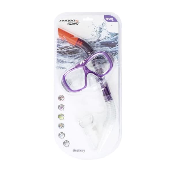 BESTWAY Dykarsset med mask och snorkel för junior - 2 matchande färger