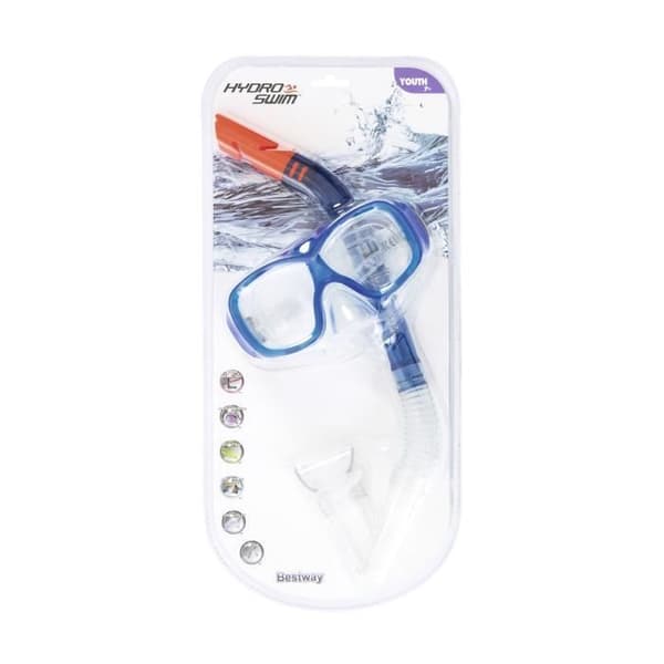 BESTWAY Dykarsset med mask och snorkel för junior - 2 matchande färger