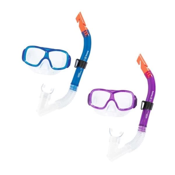 BESTWAY Dykarsset med mask och snorkel för junior - 2 matchande färger