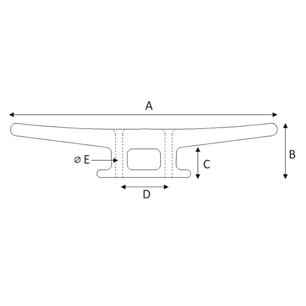 Svart polyamidkloss, 220 mm
