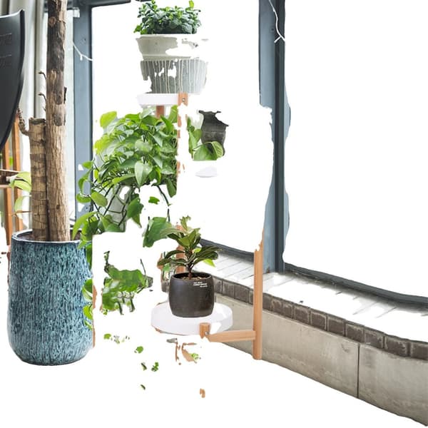 Bambus Plante Stativ, Høj Hjørne, Indendørs Blomsterpotte Holder