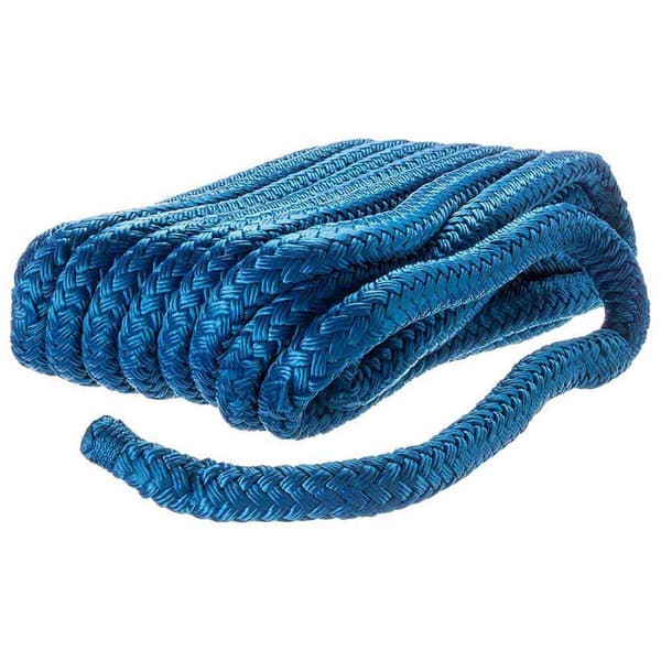 Seachoice Double Braid Dock Rope 7.6 M Sininen 5/8´´