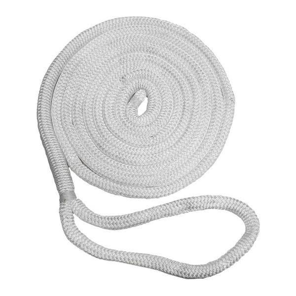 New England Ropes Dubbelflätad Dockrep 4.57 M Grå 12.7 mm