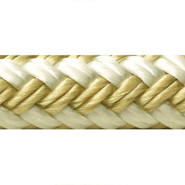 Seachoice Dock Line 9.5 Mm Double Braided Nylon Rope Valkoinen 7.6 m