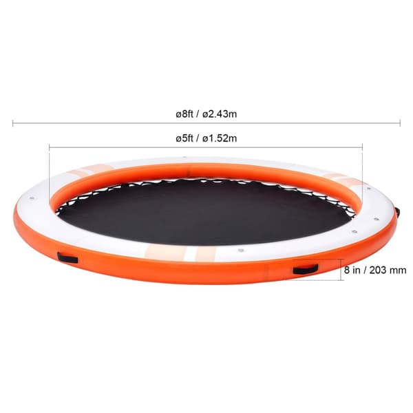 Oppustelig Flydende Dok, Skridsikker Design, Holdbart PVC Materiale,8x6ft in Danish is "8x6 fod".