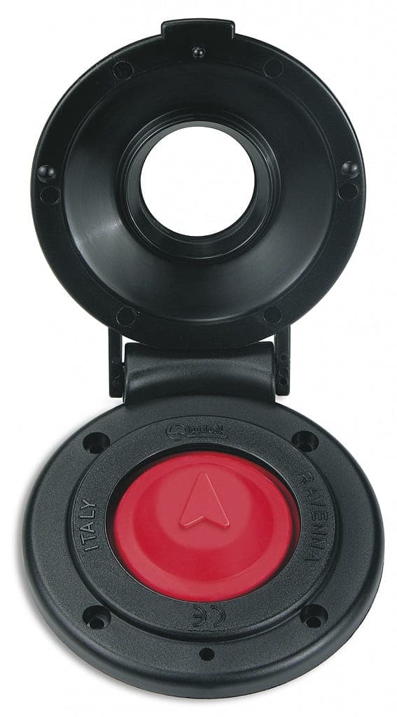 Ankerspil fodkontakt sort, top