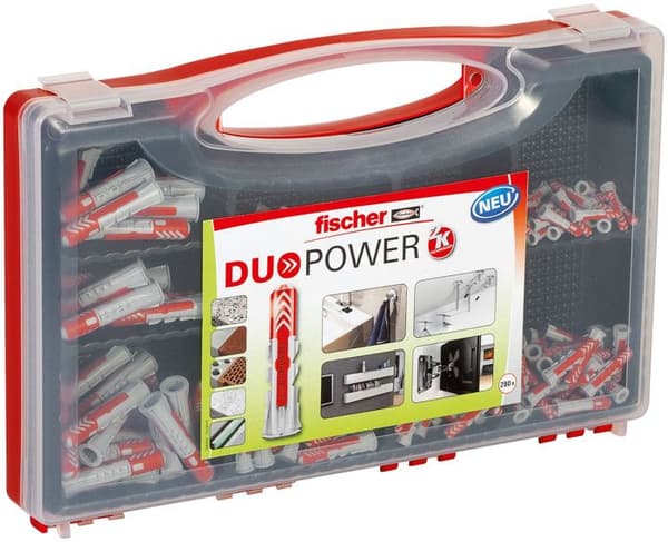 Sortiment av pluggar - FISCHER - RedBox DuoPower - 280 delar - Nylon - Universell