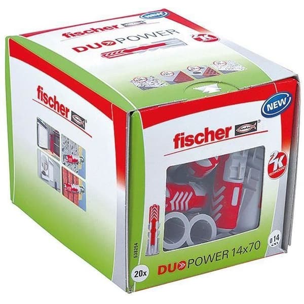 FISCHER - DuoPower all-material ankare 14x70 mm - Låda med 20 st