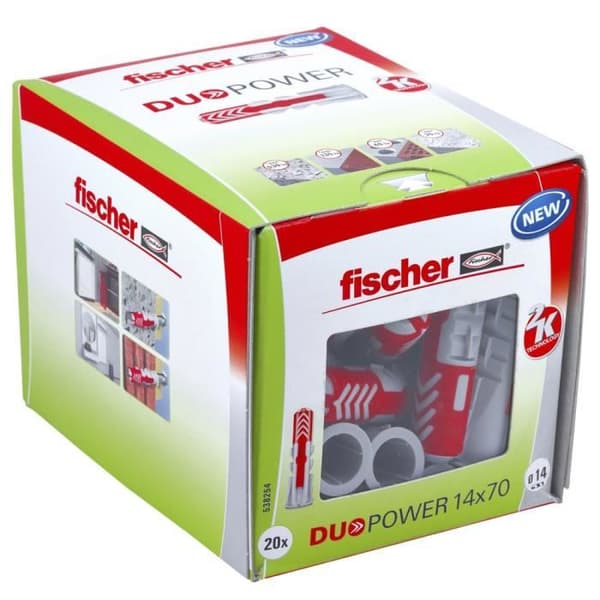 FISCHER - DuoPower all-material ankare 14x70 mm - Låda med 20 st