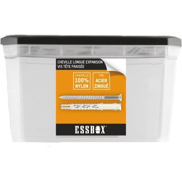 ESSBOX SCELL-IT nylonankare - Ø8 mm x 100 mm - Låda med 50 st - EX-91013408100