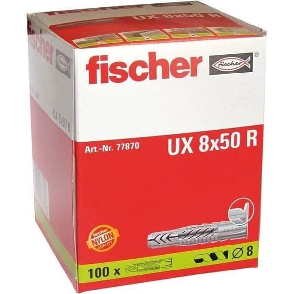 Universalpinne UX-R 8x50 mm i kartong med 100 st - FISCHER - 77870