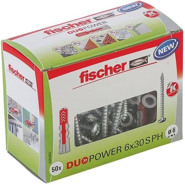 Duopower ankare 6x30 + rund skruv x50 st