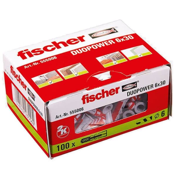 Bi-material pluggar DuoPower 12X60 kartong med 25 - FISCHER - 538243